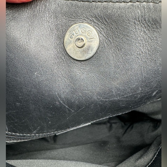 Gucci-Authentic-Guccisima Large Black Shoulder Bag Rare - Picture 11 of 16